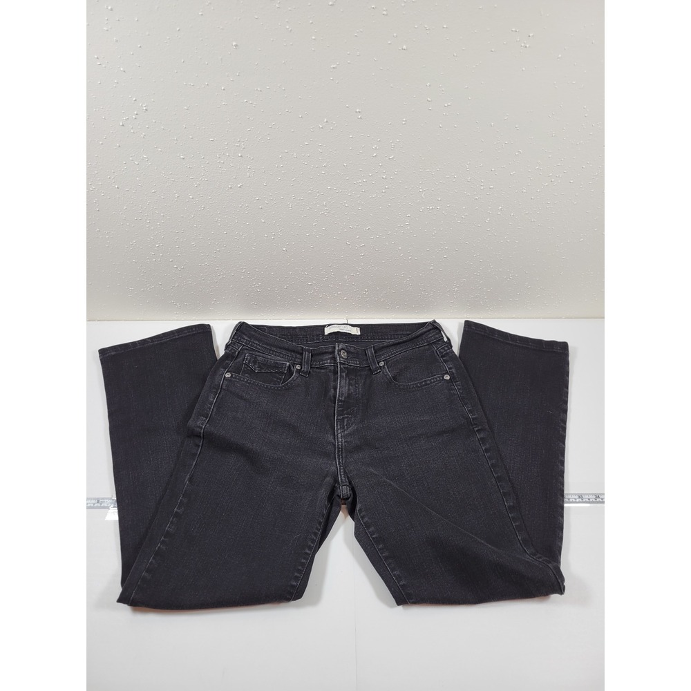 Levi's 505 Straight Leg Jeans Womens 6 S/C‎ Black Excellent Mid Rise Stretch